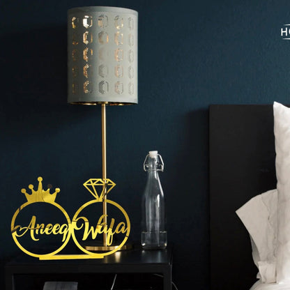 A Customized Engagement Name Stand