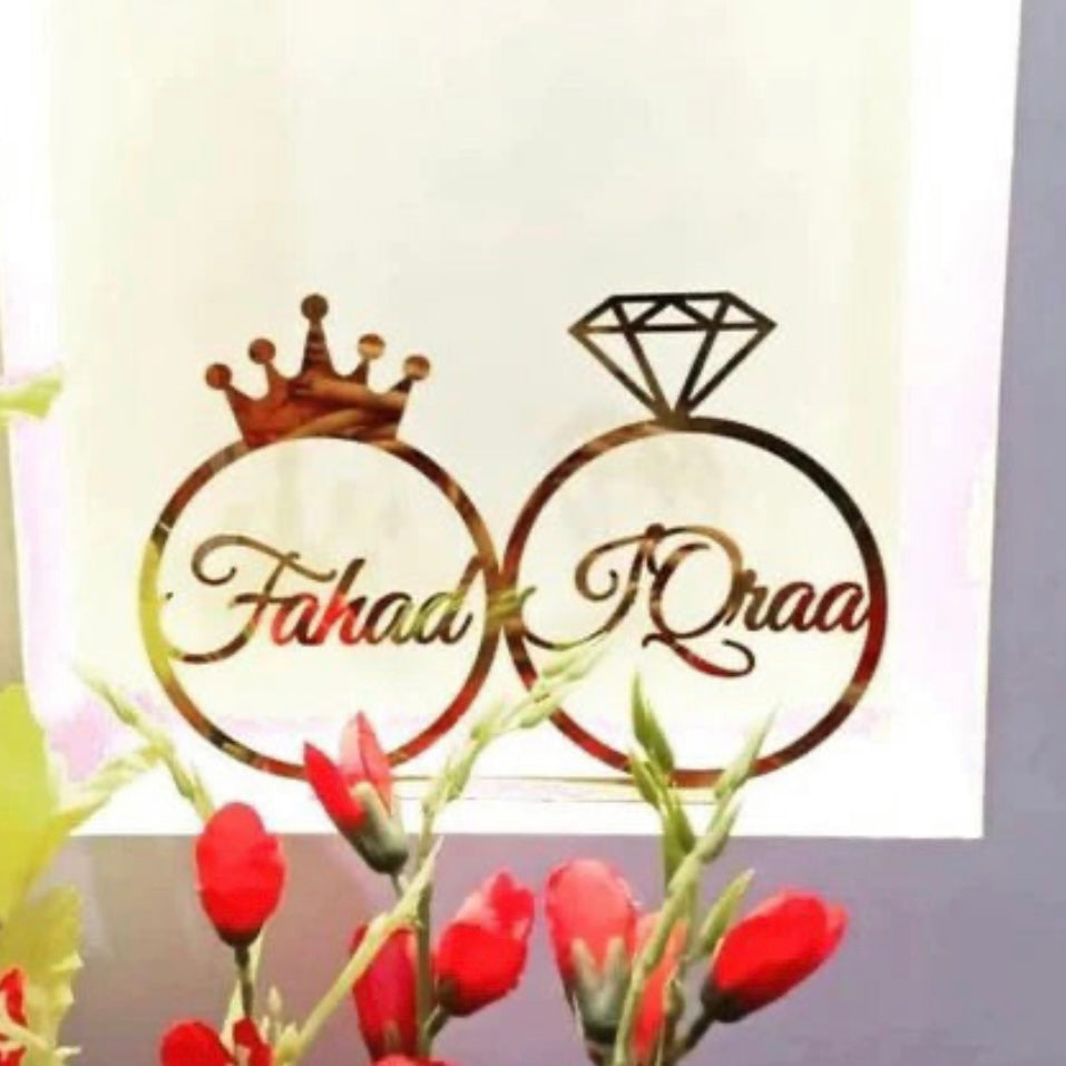 A Customized Engagement Name Stand